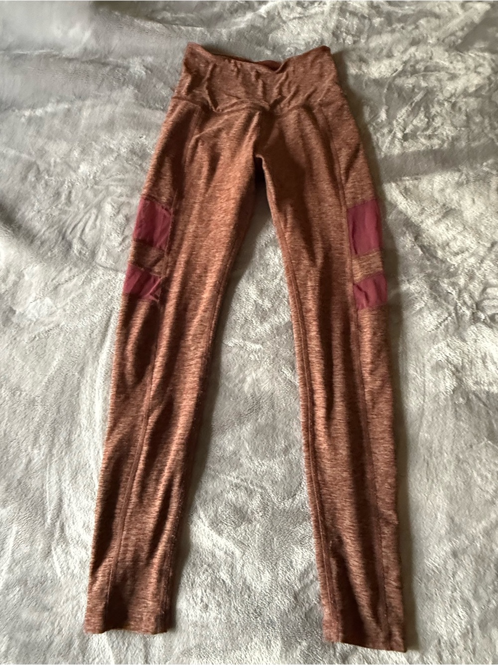 Beyond Yoga Marled Terracotta High-Rise Leggings Space Eyed Material